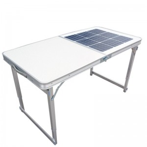 Table solaire pliante portative pour la charge de chargement pour la table de travail pliante supérieure de cuisine de camping en plein air