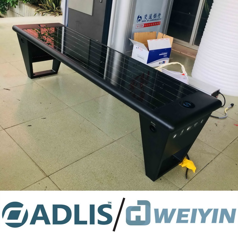 Banc de charge sans fil de chargeur USB WiFi gratuit Bluetooth avec panneau solaire
